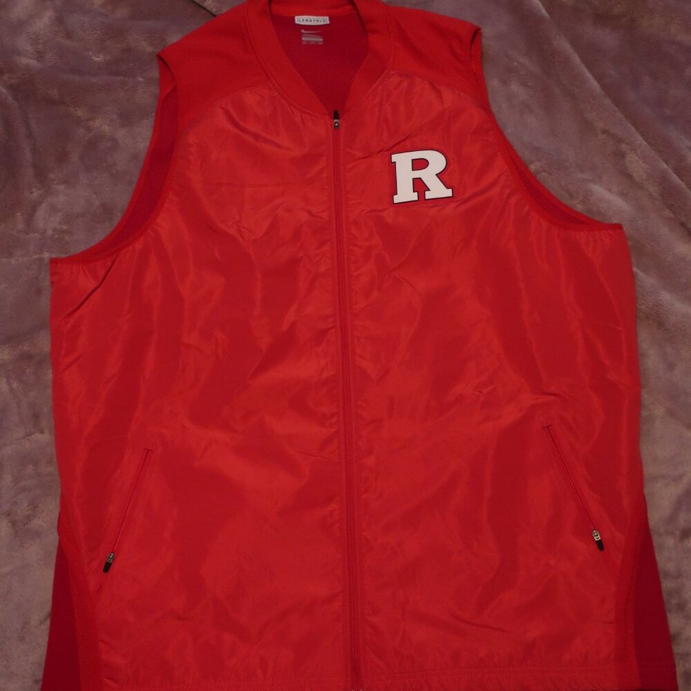 NIKE Red R Sports Zipper Vest 3XL